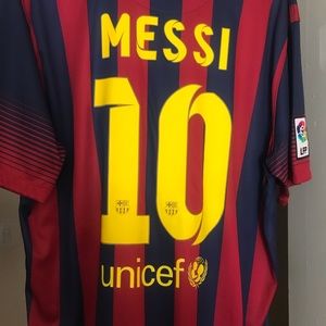 NWT Lionel Messi FC Barcelona #10 Nike Dri-Fit Soccer Jersey